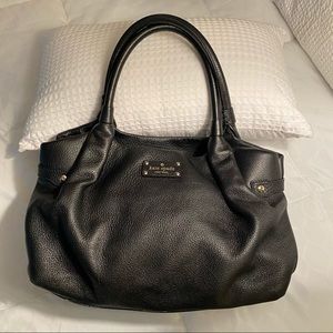 Kate Spade Stevie Berkshire Black Leather Handbag